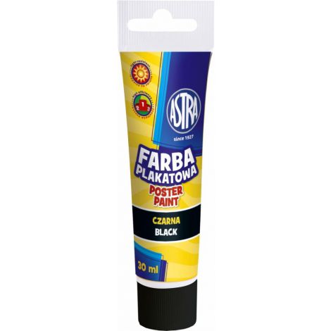 Farba plakatowa Astra, 30ml, czarna